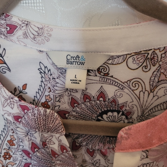 BUY 3, get 1 FREE (SEE DETAILS), Croft & Barrow Pink Tshirt Top (313) - Picture 8 of 8